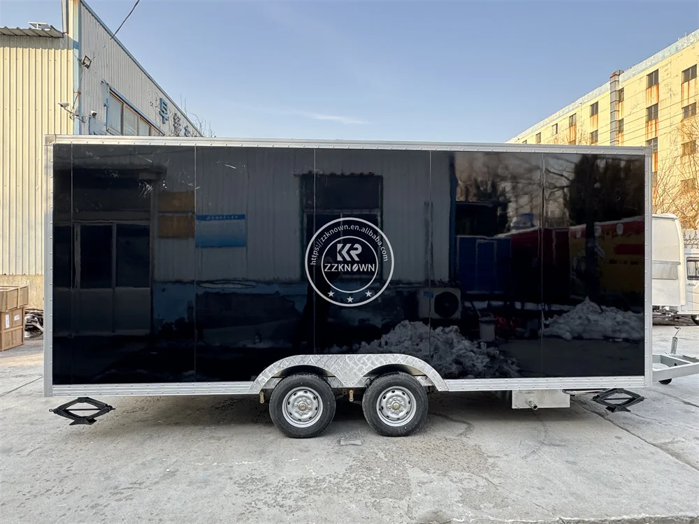mobilne w samochodzie spożywcze Całkowicie sprzęt gastronomiczny Ulica Fast Food Truck Przyczepa Wózek na przekąski Van sprzedaż