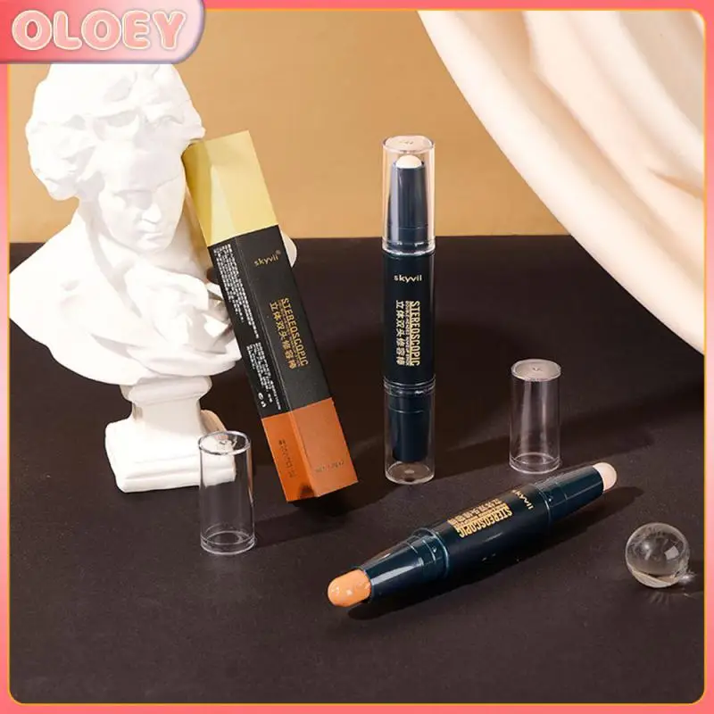 

Women Facial Nose Highlights Shadows Highlight Stick Contour Pen Shadow Rod Concealer Shadow Repair Pen Double-ended