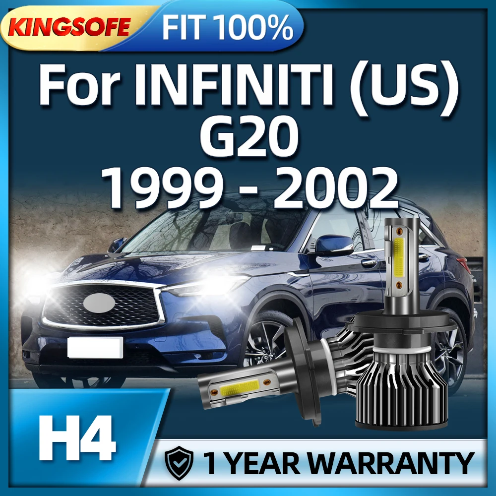 Лампа KINGSOFE повышенной яркости для передних фар 160 Вт H4 6000 К 2 шт.