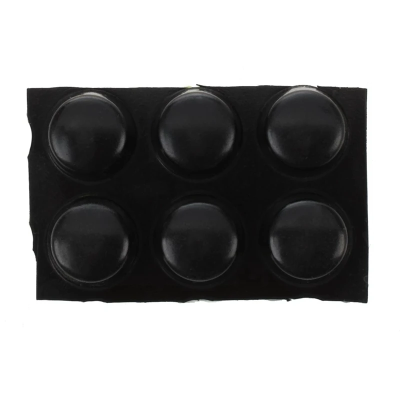 

3X Furniture Cylinder 18Mmx12mm Adhesive Rubber Foot Pads Black 6 In 1
