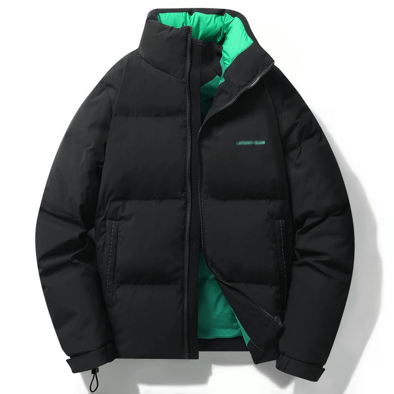 2022 New Arrival Men Black Khaki Puffer Basic Coats Green Lining Lightweight Thermal Puf Parkas Male Winter Casual Warm Jackets