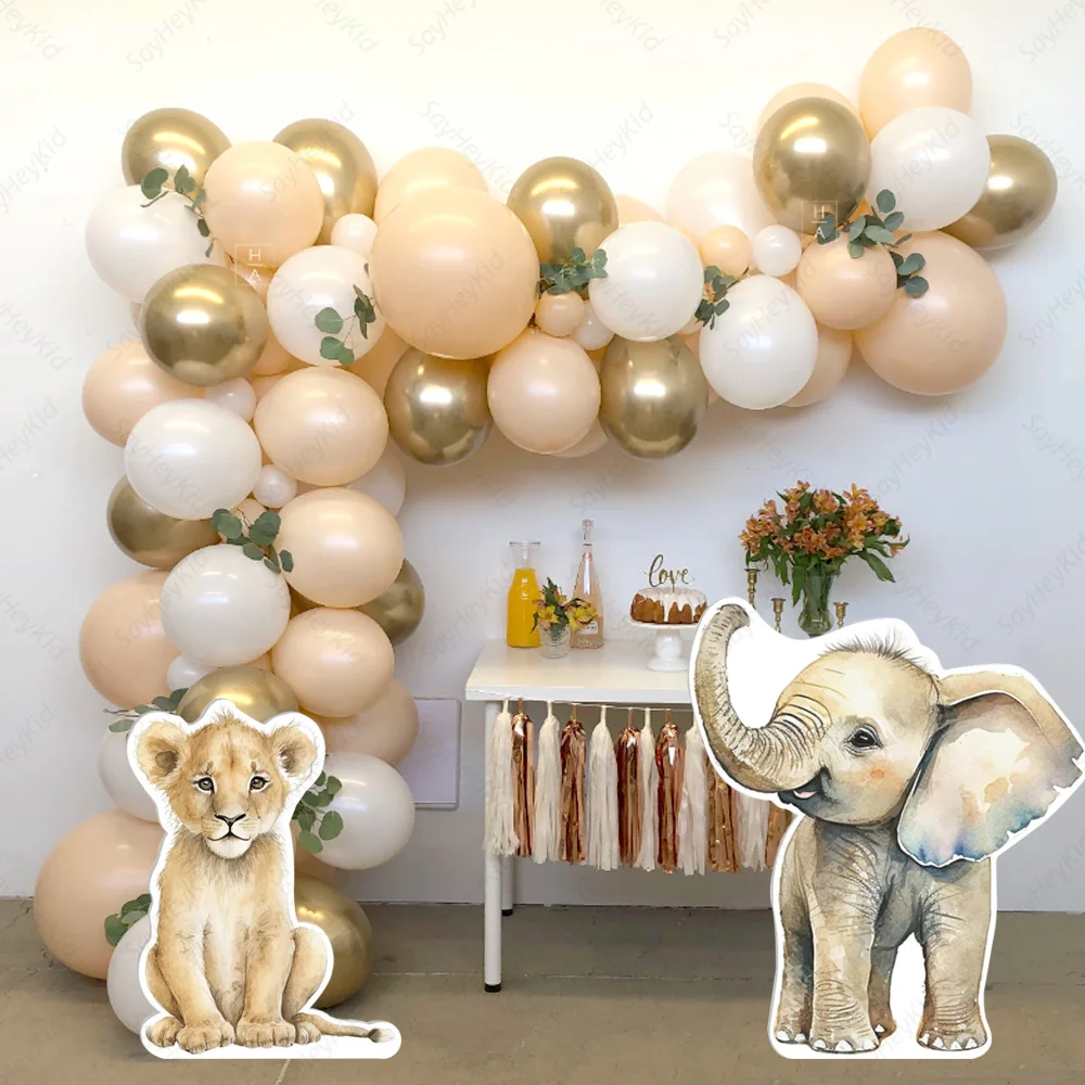 Большие вырезы в виде животных джунглях слон жираф Лев КТ доска для джунглей