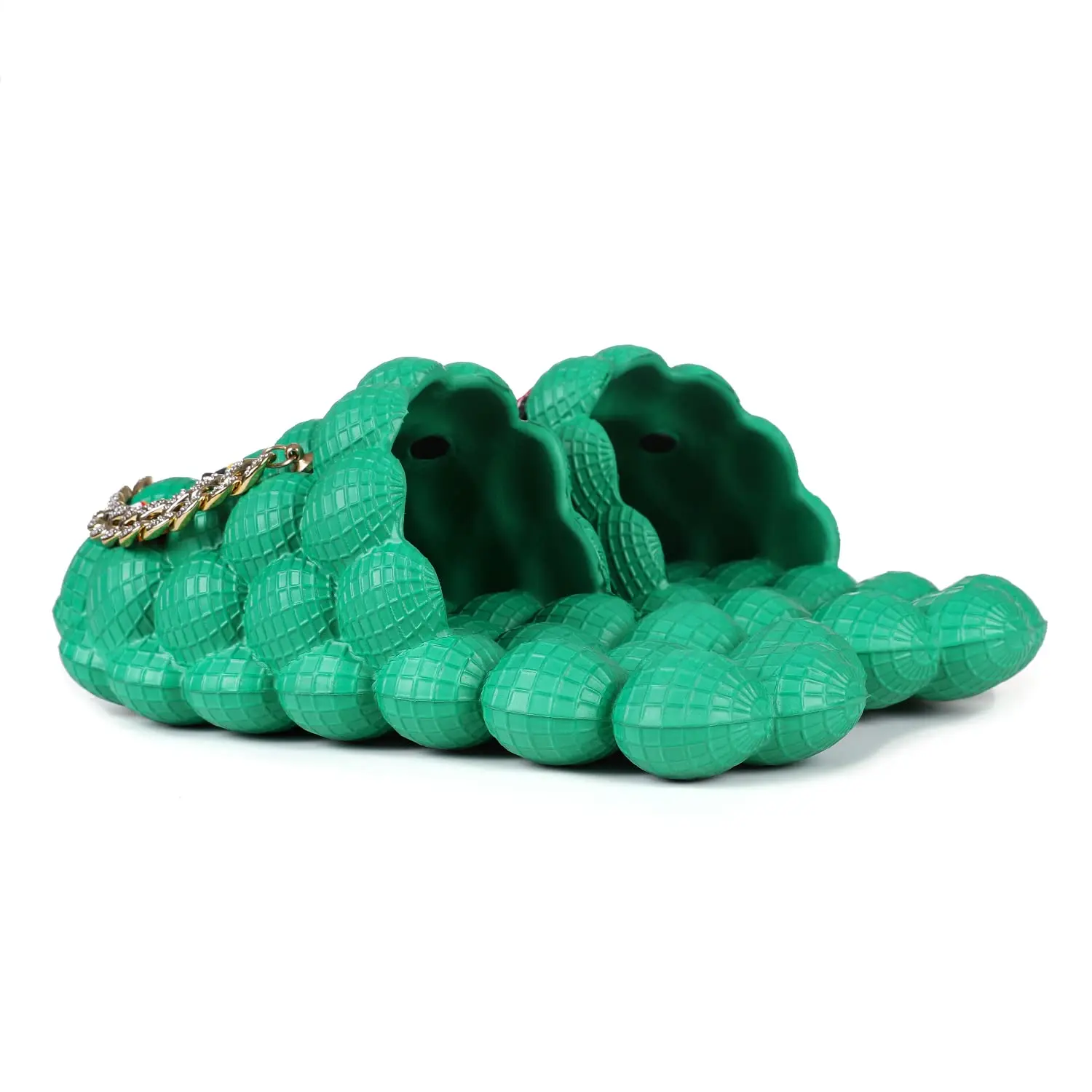 Bubble Slides for Women Men Fashion Chain Bubble House Slippers Summer EVA Ladies Flip Flops Beach Slides Shoes Gift for Friends