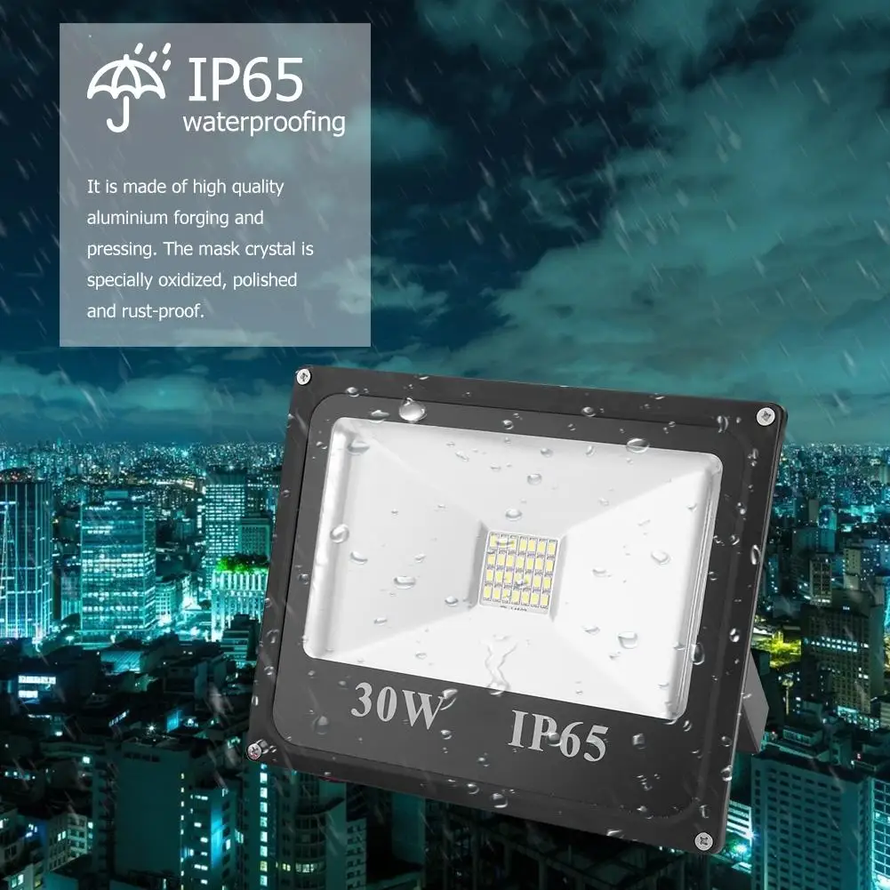 

IP65 12V 10W/30W 6500K Waterproof LED Flood Light Outdoor Wall Projector Floodlight Garden Outdoor Lighting Lamp