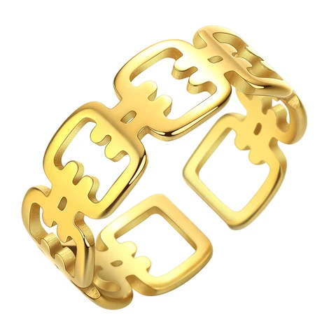 Кольцо Kinitial из нержавеющей стали с Злым Глазом и короной для женщин