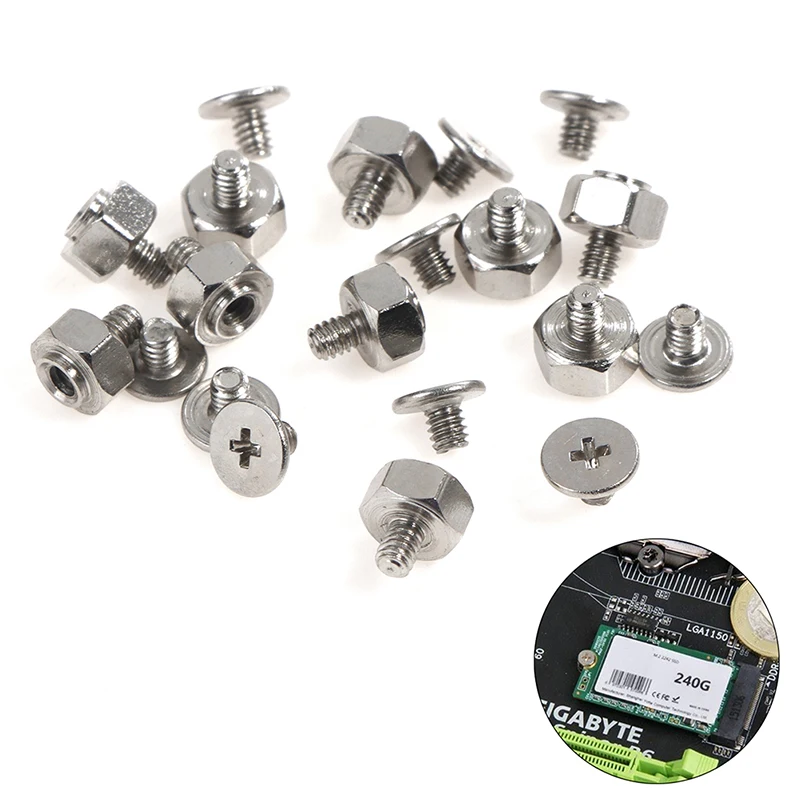 

10 Set Hand Tool Mounting Kits Stand Off Screw for -ASUS Motherboard M.2 Low Short Screw