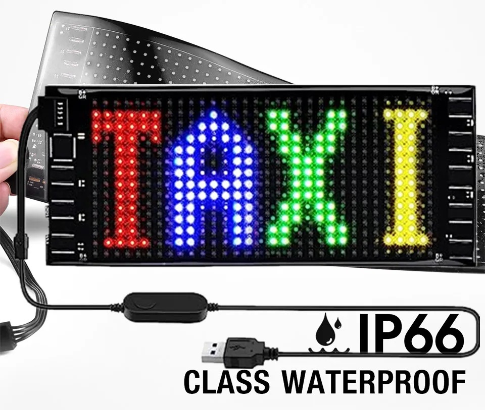 

Автомобильный магазин, 5 В, планшетовая панель, Bluetooth APP USB 5 В, гибкий RGB шаблон, граффити, прокрутка, текст, анимация, дисплей