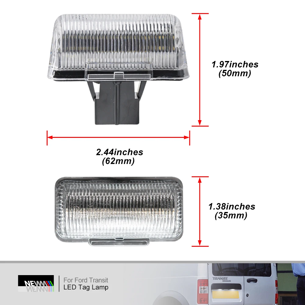 Светодиодные огни для номерного знака Ford Transit MK4 MK5 MK6 MK7 1985-2013 задние габаритные