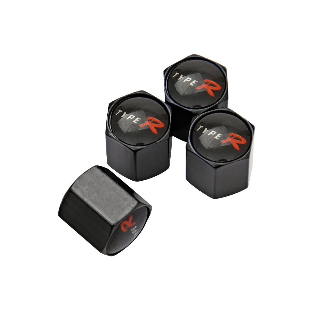 Car Styling Wheel Tire Valve Stems Caps Cover for Honda TypeR Logo Accord Civic CRV Fit HR-V Vezel Odyssey City Jazz Jade Stream