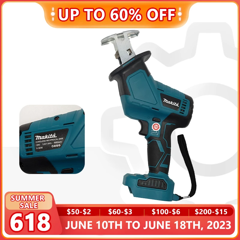 18V Makita B-series Cordless Reciprocating Saw Portable Electric Saw Replacement Metal Wood Cutting Tool No Battery Chain Saw