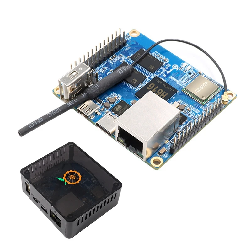 

NEW-For Orange Pi Zero2 Development Board+Case 1GB DDR3 RAM Allwinner H616 Gigabit LAN Wifi BT5.0 Run Android Linux