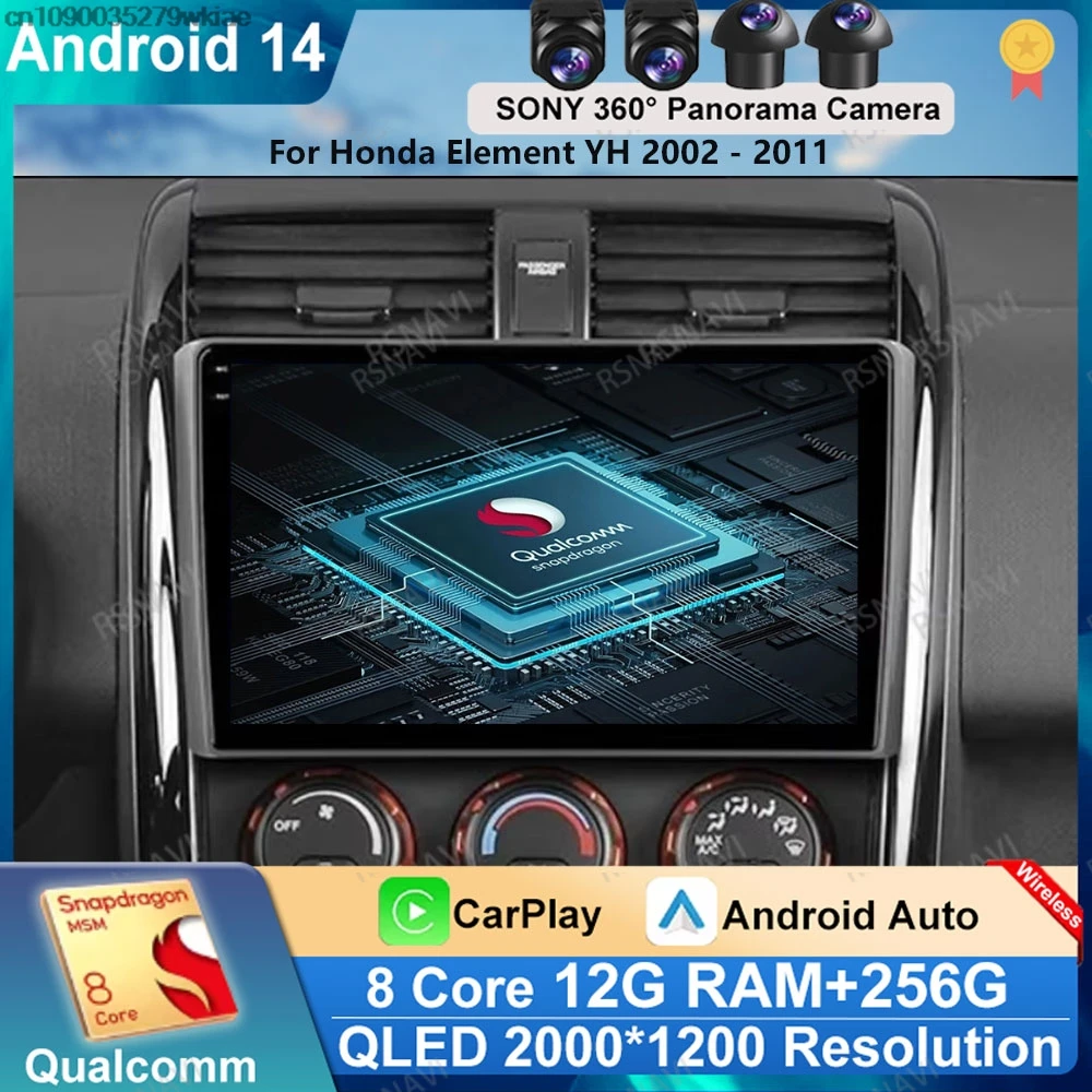 Andoird 14 Автомобильный радиоприемник для Honda Element YH 2002-2011 GPS Стерео головное
