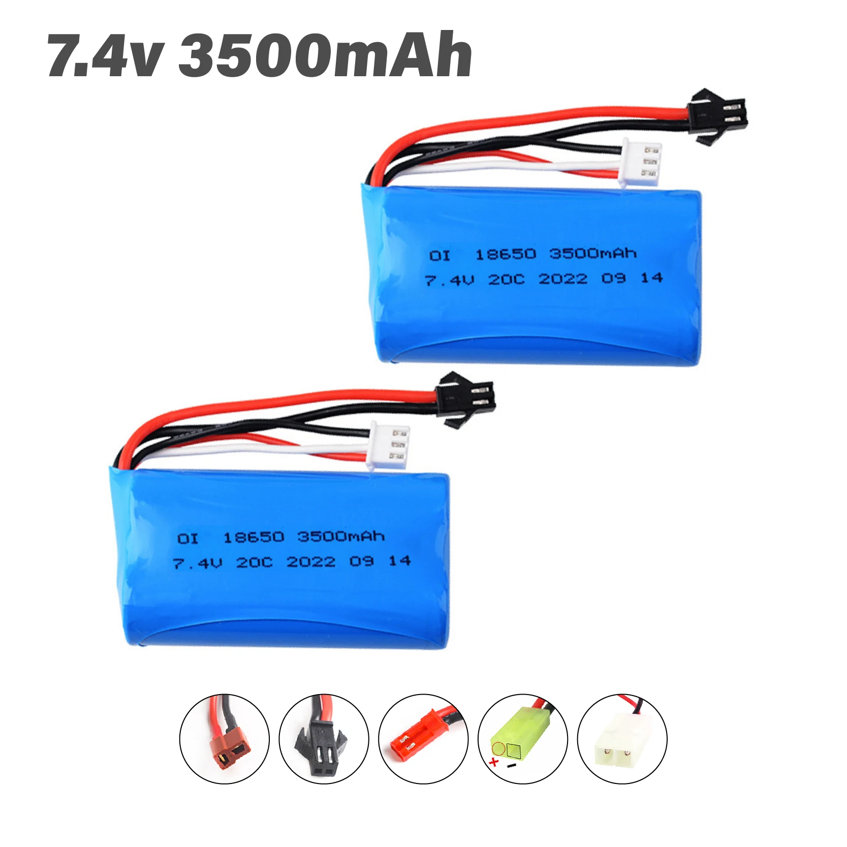 Литиевая батарея 7 4 В 3500 мАч 18650 для Wltoys 144001 12428 12423 Φ