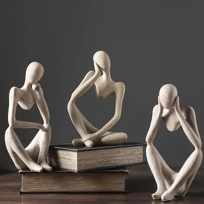 

Creative Nordic Abstract Thinker Statues Handmade Resin Crafts Modern Sculptures For Gifts Home Office Decor Desktop Decoration