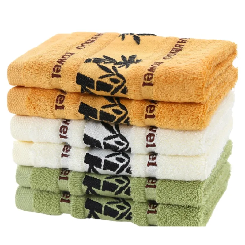 

Inyahome Embroidered 100% Bamboo Fiber Big Bath Towels 70x140cm 34x74cm 34x34cm Face Beach Multifunction Shower Towels Toallas
