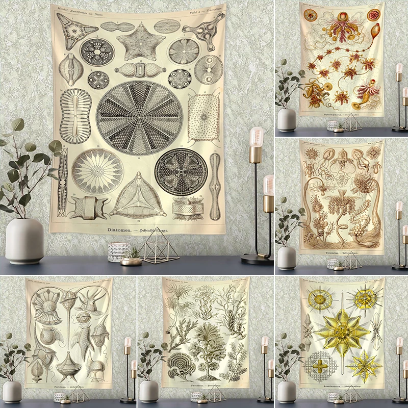 

Customizable Undersea Insect Identification Map Tapestry Wall Hanging Psychedelic Witchcraft Art Mystery Home