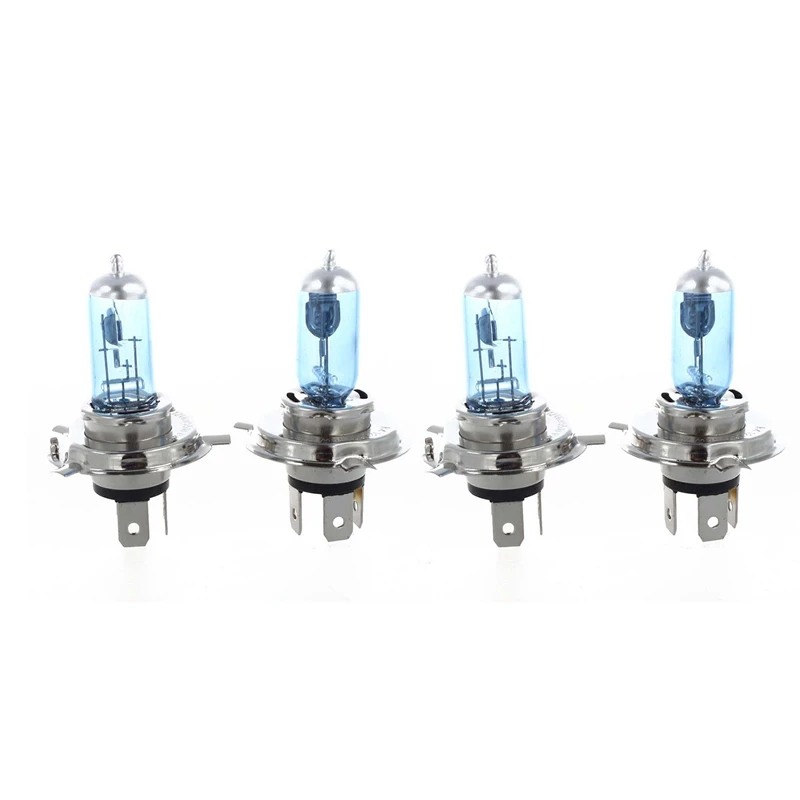 

4 X H4 SUPER WHITE HEADLIGHT Bulbs Bulb Car Head Light