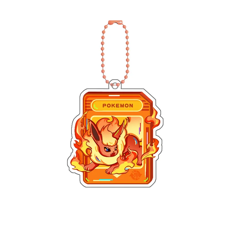 Аниме мультфильм покемон серии Пикацид Eevee узор Diy акриловый домашний брелок