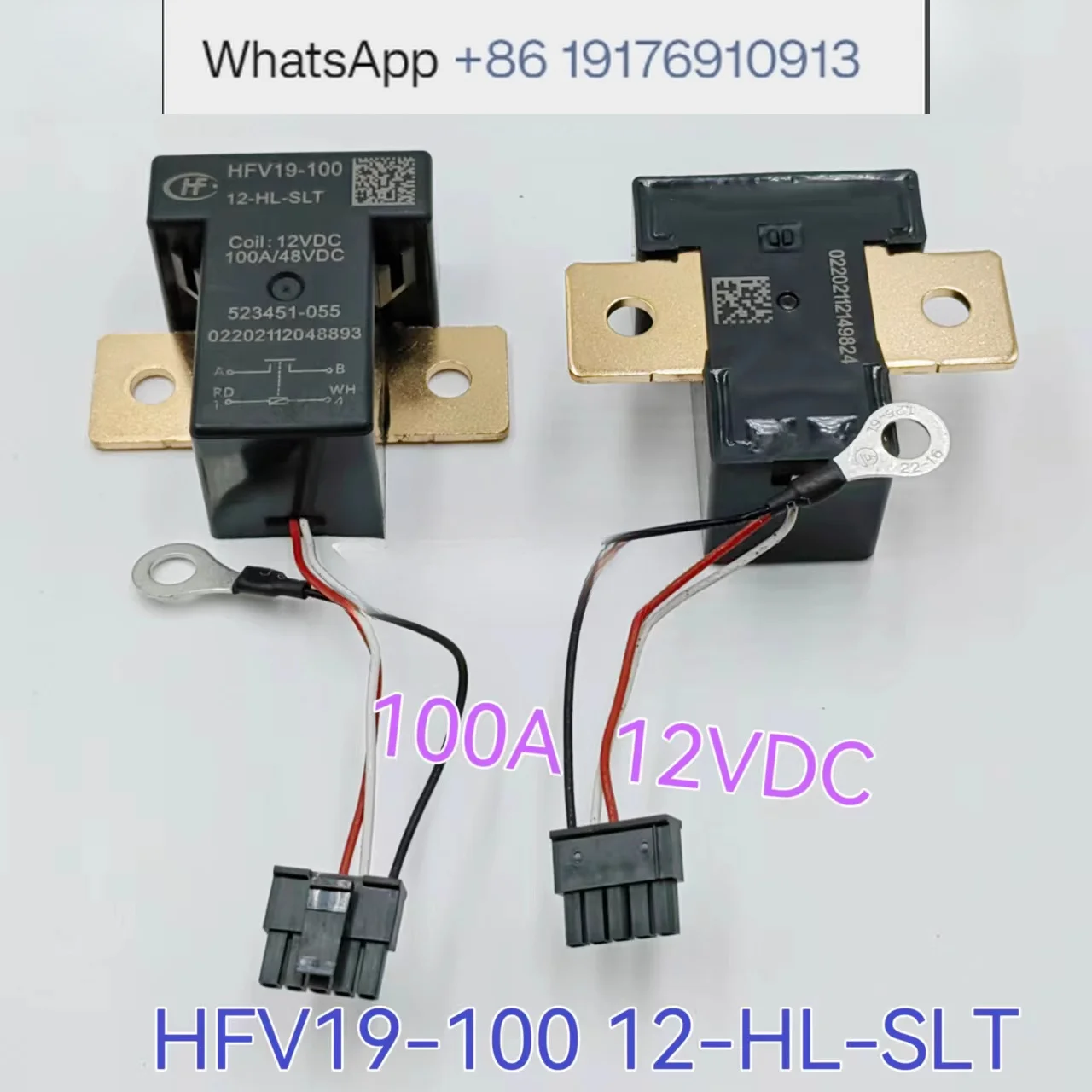 Фото Новое реле HFV19-100 12-HL-SLT, катушка: 12В постоянного тока 100А/48В постоянного тока №2