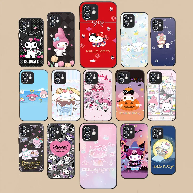 WAA-31 Sanrio Kuromi Black Flexible TPU Case For OPPO A3 5 9 15 16 17 38 40 52 53 54 57