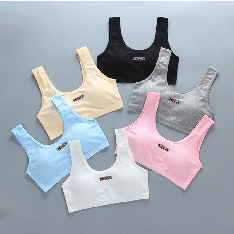 

New Cute Top Vest Underwear Bottoming Kids Girl Undercloths Bra Sport Under Clothes Gift Teenager 8-16Y Teen Girls Clothing