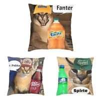 fanter cat cushion cover large floppy floppy funny print decoration two sides for living room 45x45
