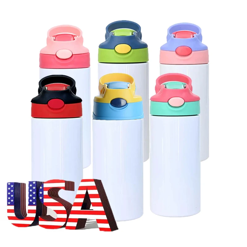 30pack USA Warehouse bulk 12oz Straight Sublimation Kids Fli