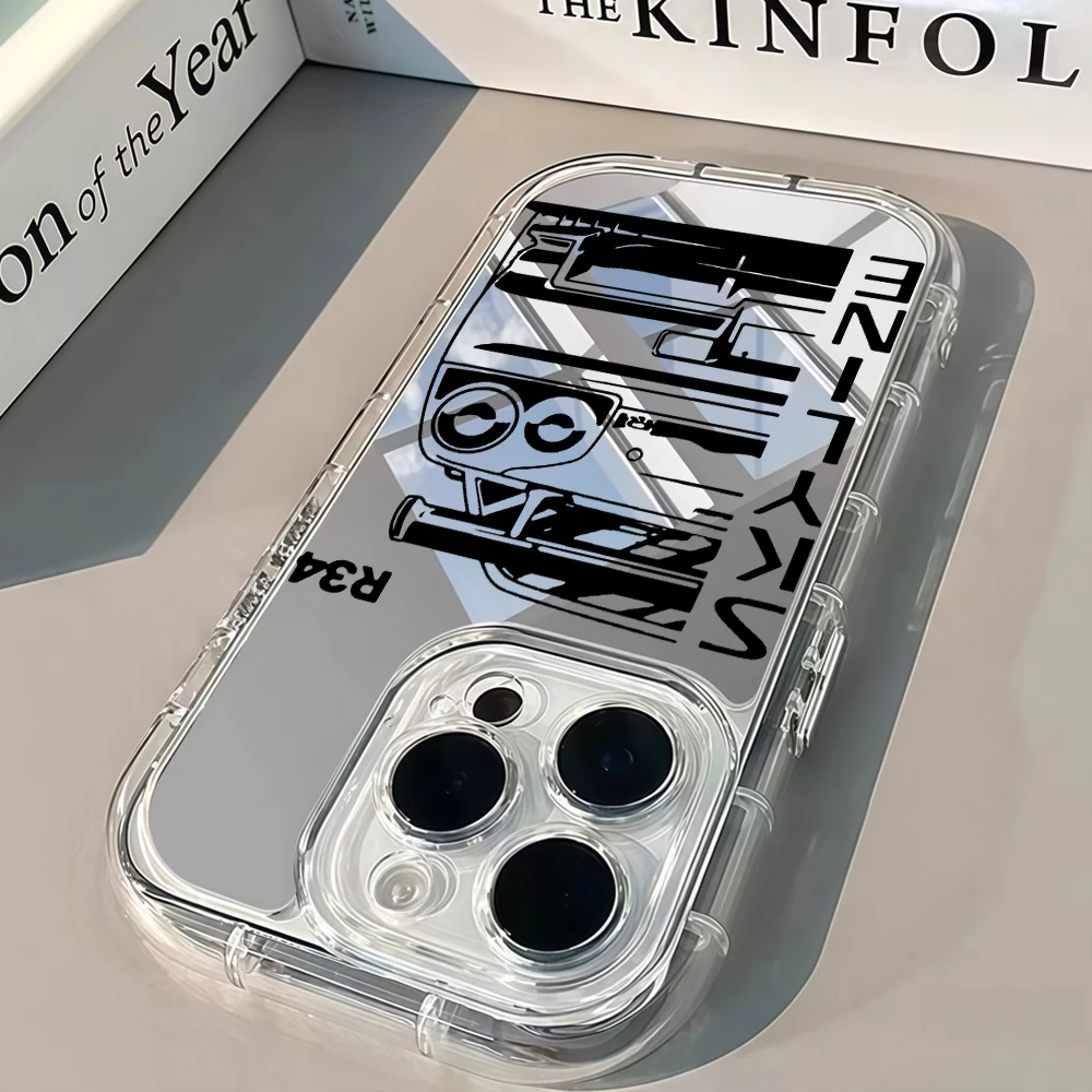Фото Чехол для телефона JDM Sports Car Silver Mirror для iPhone 16 Pro Max 17 15 14 13 12 11 8 Plus Pro SE2 XR X 17 Air Max, мягкий, подарочный №5