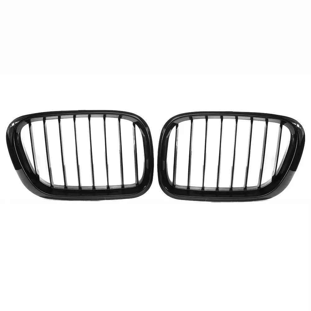 

1 комплект, глянцевая черная одинарная двойная передняя решетка для почек, замена решетки для BMW E53 X5 1999 2000 2001 2002 2003