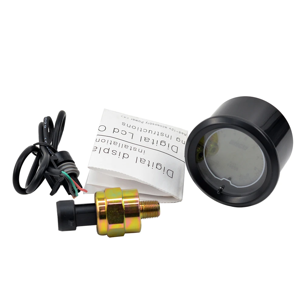 

Дракон 52 мм 7 цветов подсветка ЖК-цифровая указка автоматический манометр масла 0-900 Pka пресс-метр для автомобиля