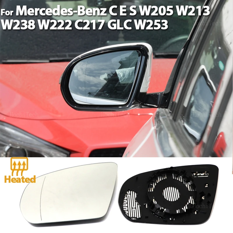

Left&Right Side Heated Wing Mirror Glass Wide Angle Rearview Mirror for Mercedes-Benz C E S GLC W205 W213 W238 W222 C217 C253