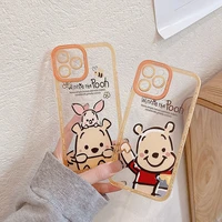 disney winnie pooh cute cartoon cover for apple iphone 13 12 11 pro xs max xr x 8 7 se silicone transparent phone case
