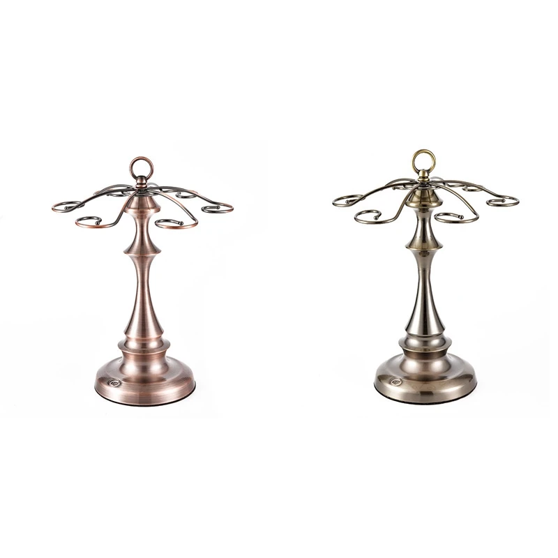 

Home Bar Hanging Wine Glass Cup Rack Arts Decorative Upside Down Cup Goblets Display Holder Iron Wire Stemware Stand