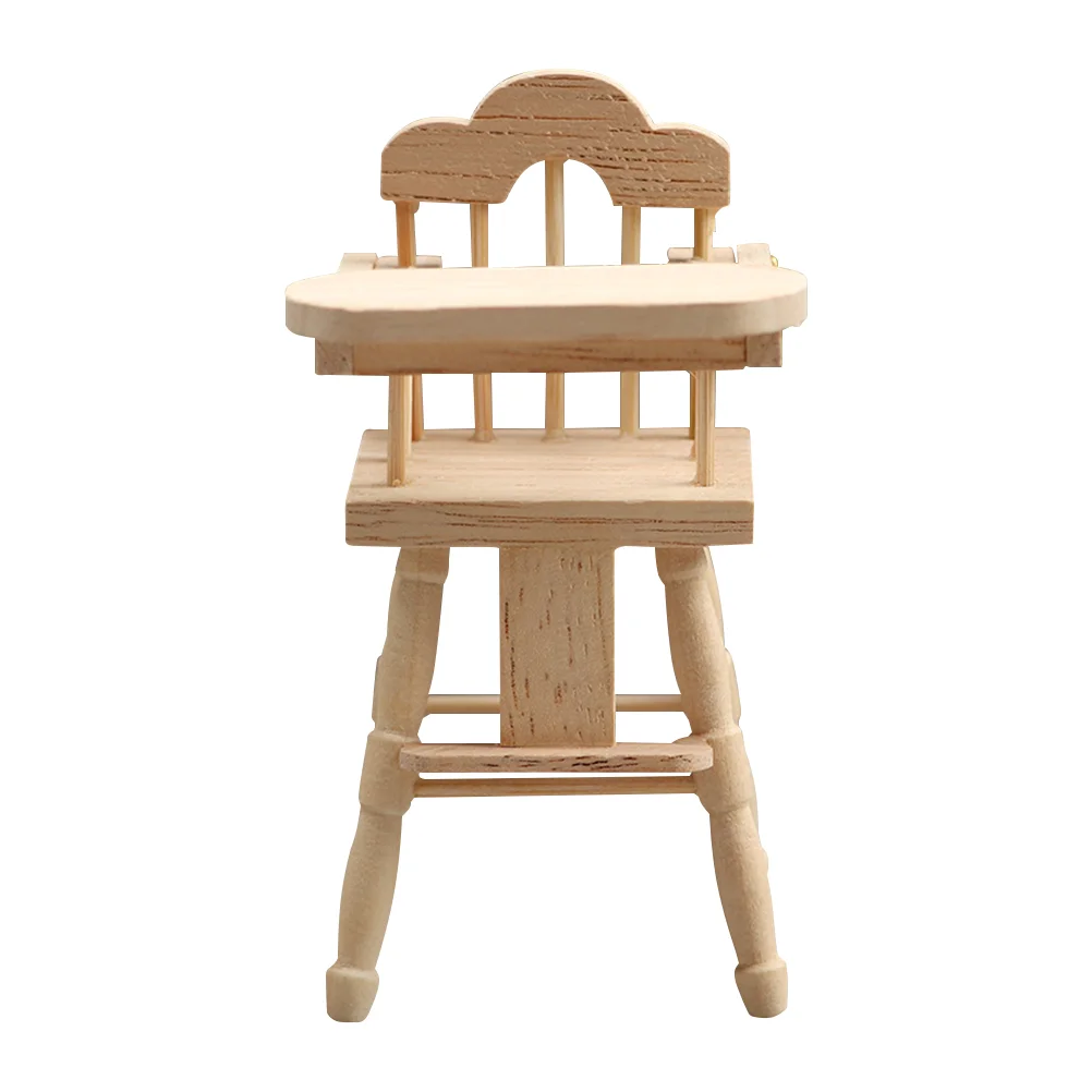 

Chair Mini Furniture Dollhouse House Miniature Wood Wooden Accessories High Ornament Ornaments Small Baby Micro Garden Tiny