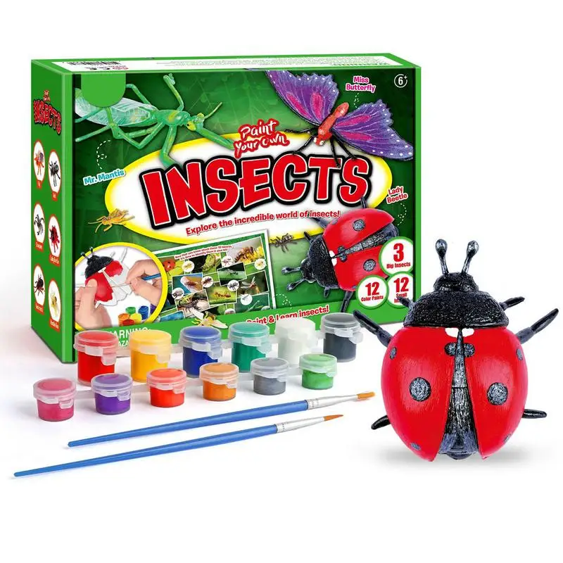 

Набор для творчества и творчества, набор для рисования, детские развивающие игрушки для мальчиков и девочек, для творчества, рисование ваших собственных фигурок насекомых
