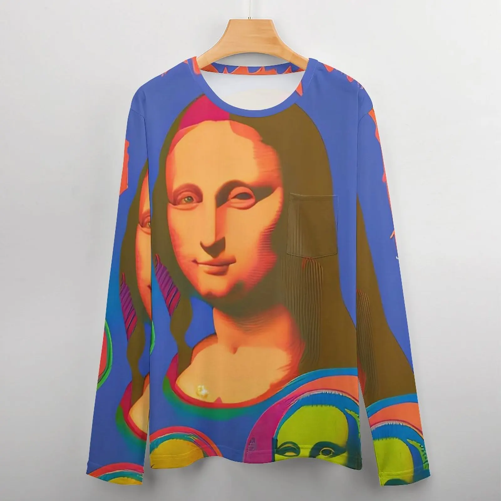 Футболка Мона Лиза весенняя красочная художественная уличная футболка мужская с