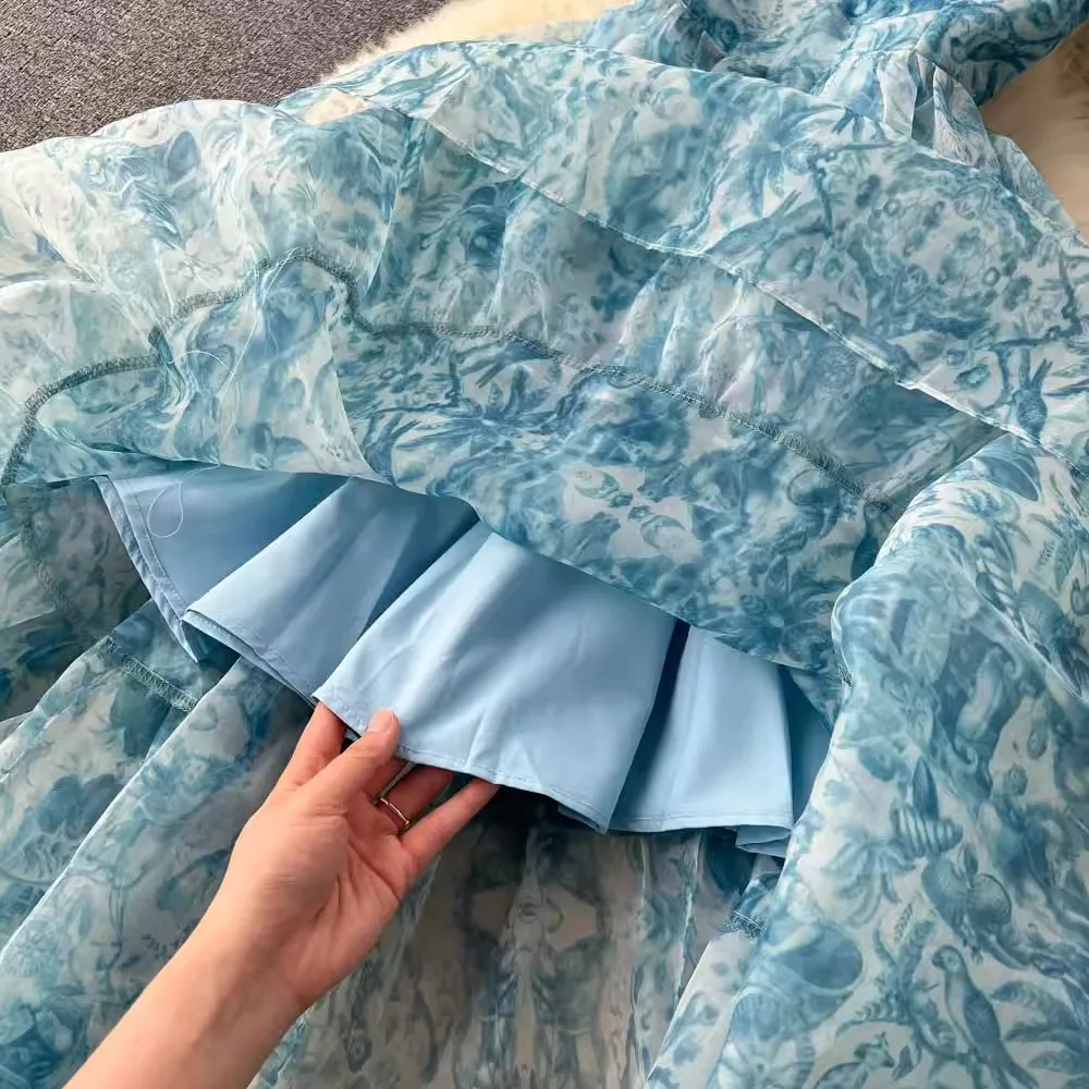 Женское Сетчатое платье в стиле ретро модельное Элегантное Длинное Платье для