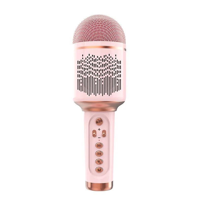 Kids Microphone Wireless Bluetooth Karaoke Handheld Portable Speaker Home Ktv Player with Dancing Led Lights Record Function Toy images - 6