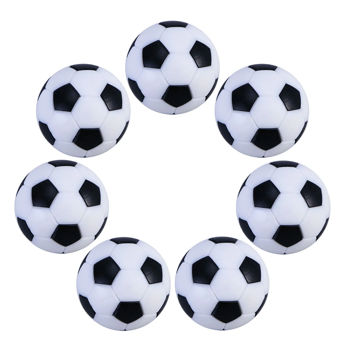 

6PCS 32mm Foosball Table Soccer Foosballs Black and White Soccer Balls for Amusement