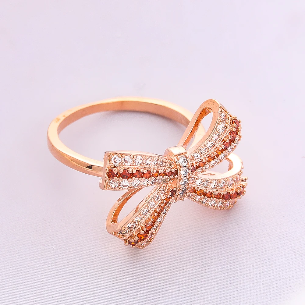 

Fashion Romantic Bow Cubic Zirconia Rings for Women Temperament Engagement Rings Wedding Birthday Party Anniversary Jewelry Gift