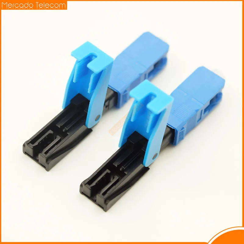 High Quality 100PCS FTTH SC UPC Optical fiber covered wire SC UPC quick connector FTTH Fiber Optic Fast Connector SC Connector