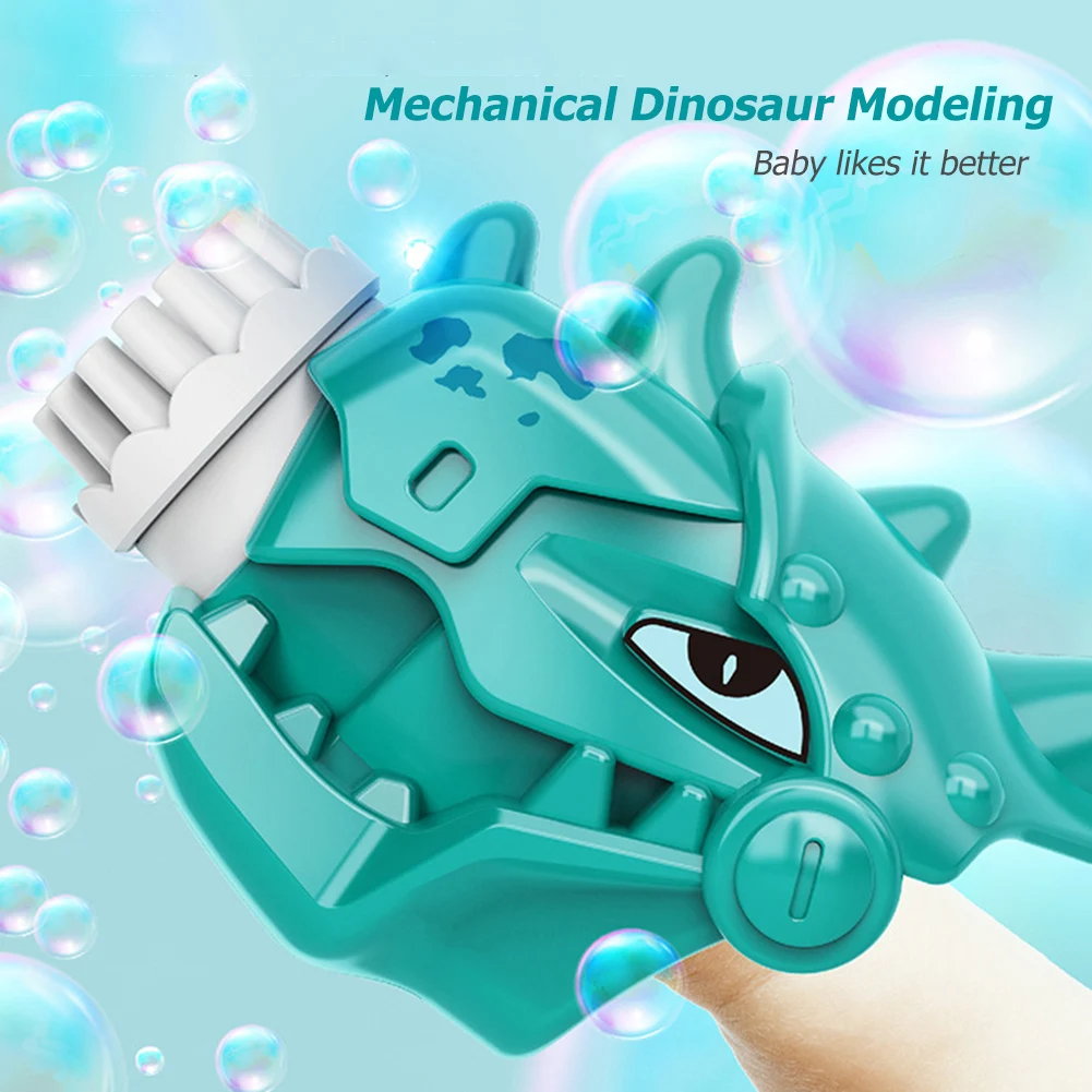 

Kids Electric Dinosaur Bubble Gun Lighting LED Flashing Soap Water Machine LED Light Blower Toys Children Gifts