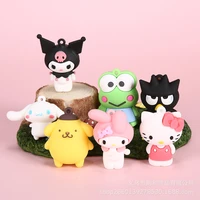 sanrio hello kitty my melody kuromi keychain pendant kawaii cute girls toys anime figures model accessories kids birthday gifts
