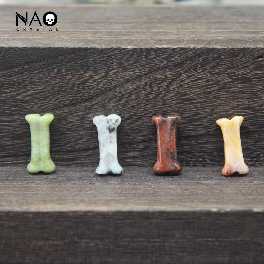 

1" Mini Gemstone Dog Bone for Pendant Making,Healing Crystal Hand Carved Bone Statue Pocket Stone Collectible HomeDecor Gifts