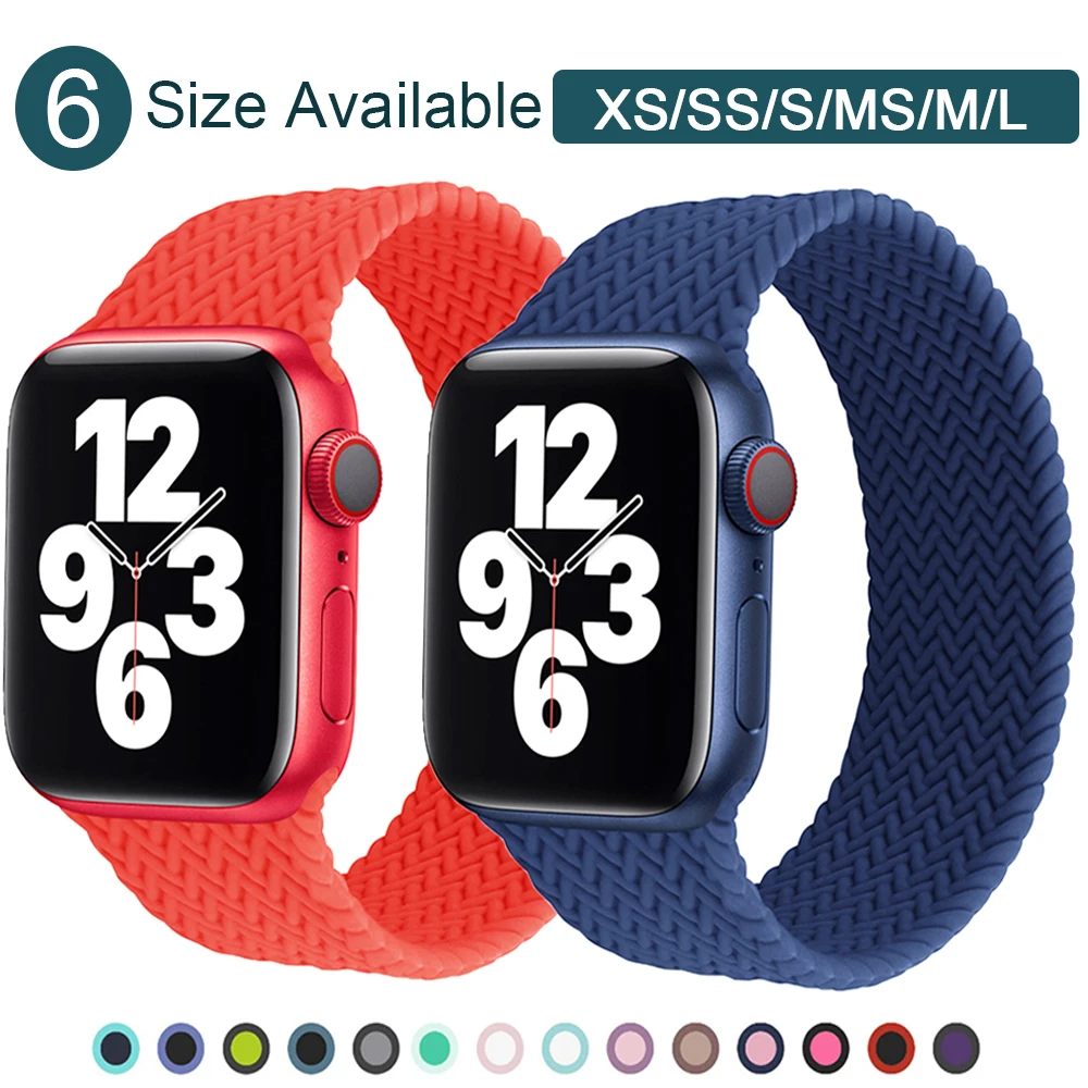 

Strap For Apple Watch band 44mm 40mm 38mm 42mm watchband Elastic bracelet iWatch Serie 6 5 4 3 SE 2 7 Strap