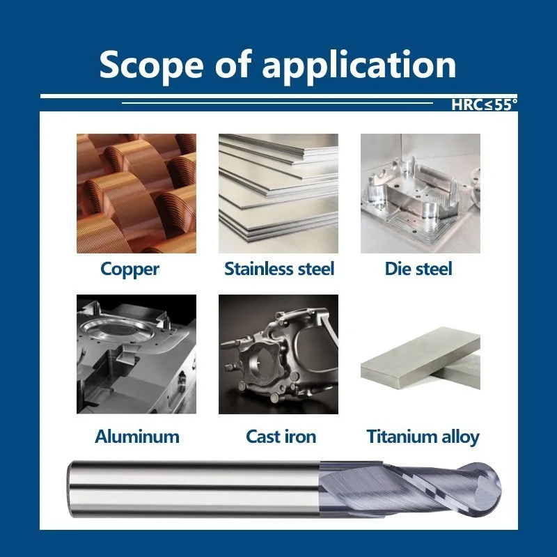 XCAN Фрезерный резак с шариковой головкой стандартная спиральная карбидная фреза