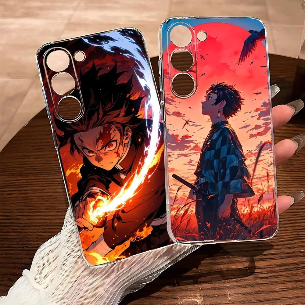 Чехол для телефона Hot Anime D-emons S-layers Samsung S25 S24 Ultra S23 Fe S22 S20 S21 Plus A13 A14 A16 A54 A24 прозрачный