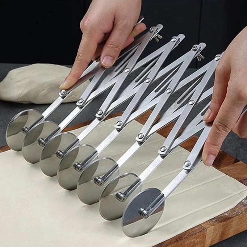 Резак Для Выпечки Из Нержавеющей Стали Гибкое Прокатное Лезвие Тестоделитель 3/5/7