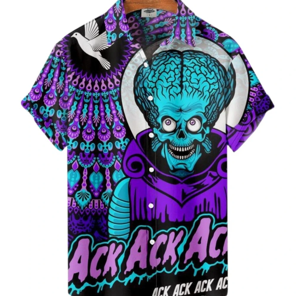 

Hawaiian Short Sleeve Men's Shirt Dragon Pattern 3D Printing For Summer Original Oversized Casual Street Wear Top Men Clothing