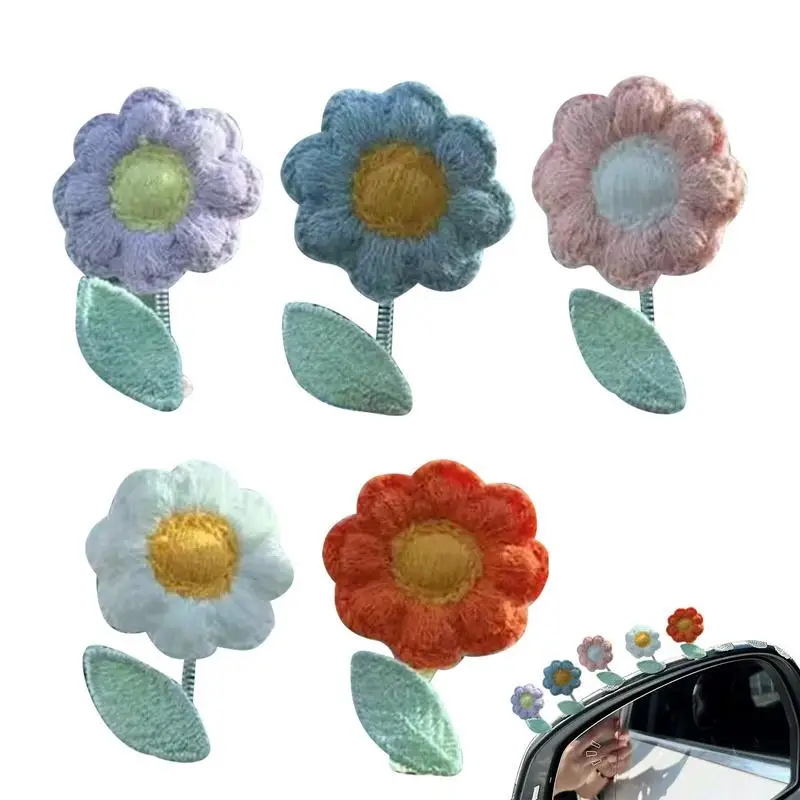 

Sunflower Car Dashboard Decor Crochet Hook Decorations For Auto Interior Sunflower Car Decor Accessories For Women Wife Daughter